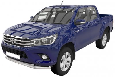 Stainless steel bull bar Double for Toyota Hilux from 2016-