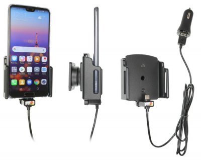 Mobile phone holder with built-in charger