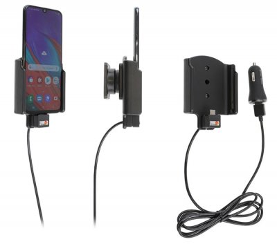 Phone holder with built-in charger from Brodit for your Samsung mobile phone