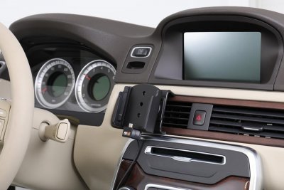 Phone holder with built-in charger from Brodit for your Samsung mobile phone