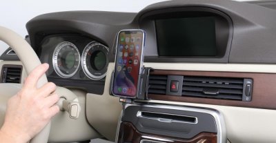 Phone holder with built-in charger from Brodit for your Apple cell phone