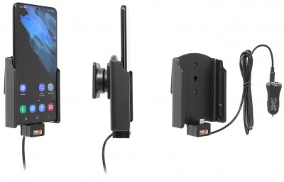 Phone holder with built-in charger from Brodit for your Samsung mobile phone