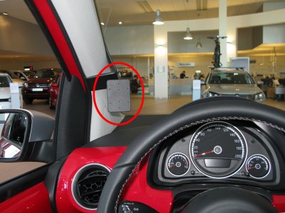 Mobile phone holder Seat Mii from 2011- | For mounting on the left A-pillar