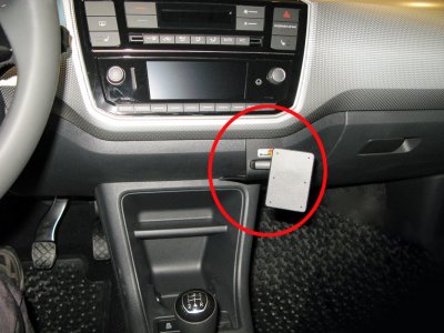 Mobile phone holder Skoda Citigo from model year 2011 onwards