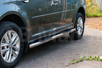 Side bars with decorative steps for VW Caddy from 2004-/10-/16-