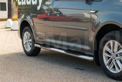 Side bars Slash Cut with decor step for VW Caddy from 2004-/10-/16-