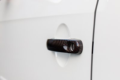 Door handle Volkswagen Touran from 2003-2015 - Red carbon fiber