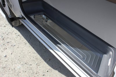 Stainless steel entrance protection for Volkswagen Transporter T6 from 2016-2019
