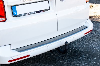 Rear bumper protection in stainless steel for Volkswagen Transporter T6.1 from 2020-2024
