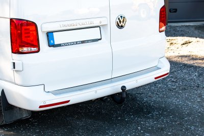 Rear bumper protection in stainless steel for Volkswagen Transporter T6.1 from 2020-2024