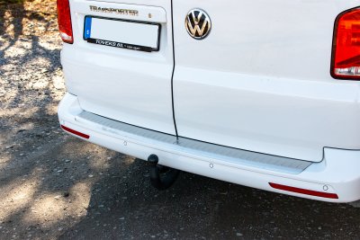 Rear bumper protection in stainless steel for Volkswagen Transporter T6.1 from 2020-2024
