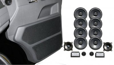Door sides incl. 4 x 6.5" speakers for VW Transporter T5 2003- &amp; 2010-2015