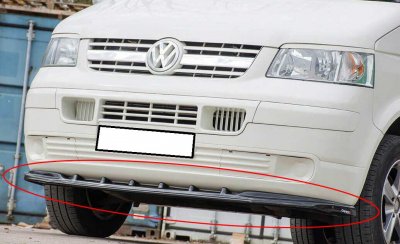 Front splitter for VW Transporter T5 2003-2009