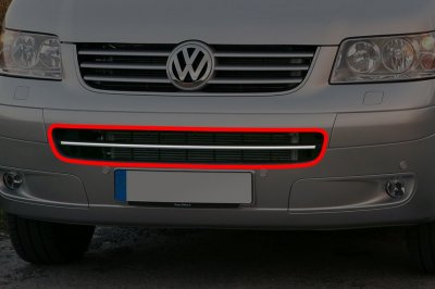 Stainless steel lower grill for Volkswagen Caravelle T5 2003-2009
