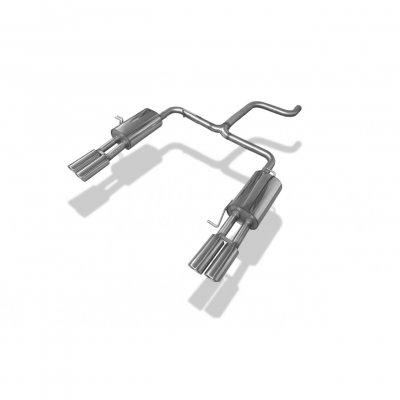 Sports exhaust system for VW Transporter T5/T6 from 2003-/2010-/2016-