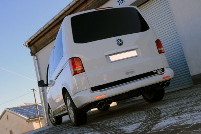 Sports exhaust system for VW Transporter T5/T6 from 2003-/2010-/2016-