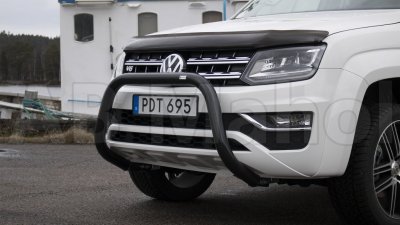 Low black painted Stainless Steel Bull Bar for VW Amarok V6 2017-