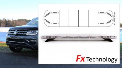 Complete Bullitt lightbar for Volkswagen Amarok from 2011-/2017-