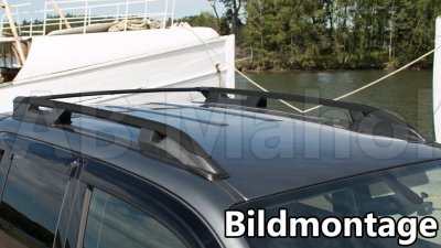 Roof rails in black anodized aluminum for VW Amarok 2011-