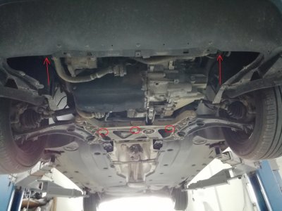 Attachment points for skid plate Seat Ateca from 2016-