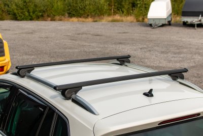 Black anodized aluminum roof rack for 2011-2022 Volkswagen Sharan