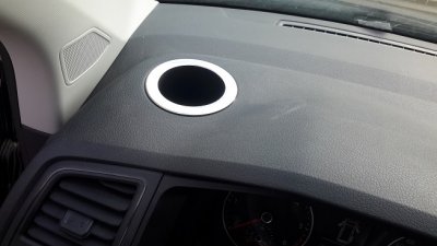 Chrome rings around the cups for VW Transporter T6/T6.1 from 2016-2024