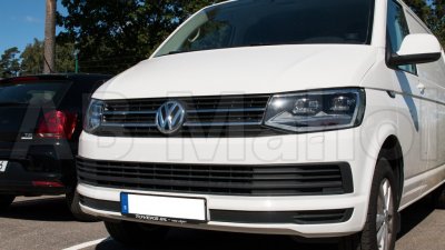 Stainless steel upper grill for VW T6 from 2016-2019 with painted bumper