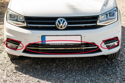 Stainless steel lower grill for Volkswagen Caddy from 2016-2020