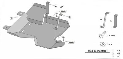 Skid plate for MAN TGE from 2017-