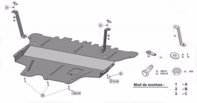 Assembly instructions skid plate Audi A3 2012-2020