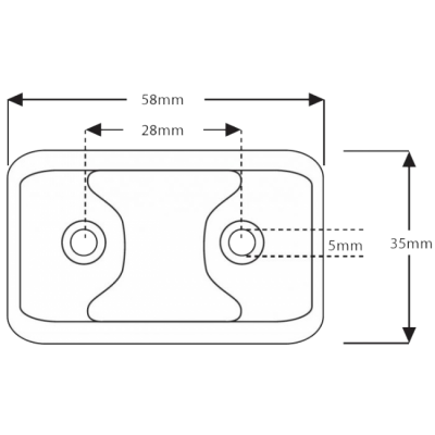Side marking with black border 12-24V