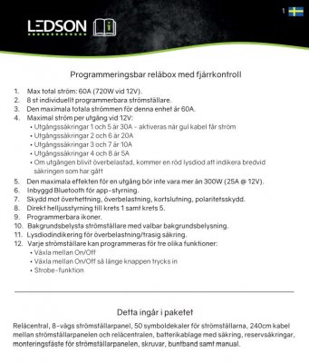 LEDSON Commander | Remote controlled relay box | 12/24V