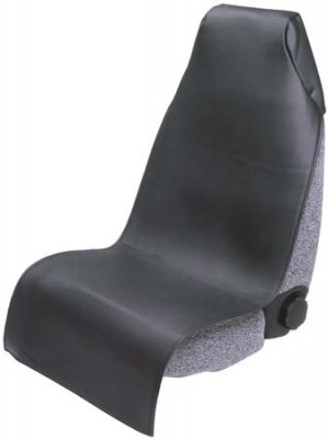 Workshop cover with high back, in artificial leather