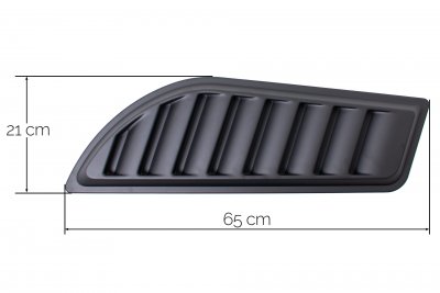 Dimensions for Hood scoop Safari - Universal