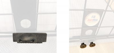 Spare parts kit: Mounting parts for escape hatch for Artfex dog cage