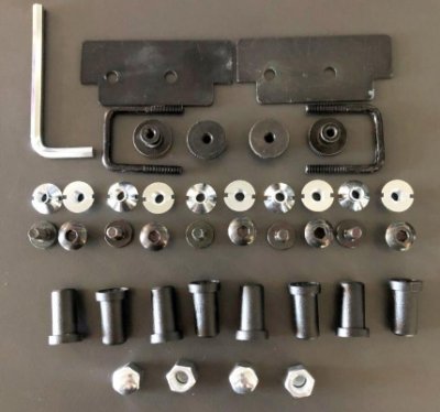 Spare parts kit: Screws, nuts, inserts, etc. for Artfex dog cages with long side opening