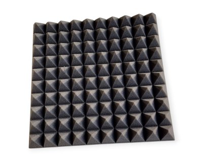 Pyramid sound absorber with adhesive backing 49x49 cm