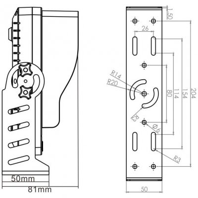Dimensions for fender RM90SS - From the side