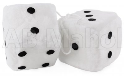 Velor dice - 80x80x80 mm