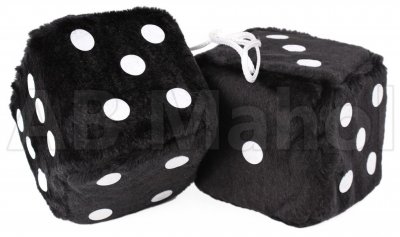 Velor dice - 80x80x80 mm