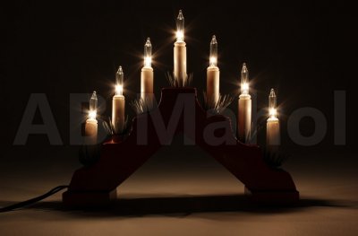 Advent candle holder with USB plug 12/24V