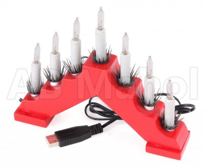 Advent candle holder with USB plug 12/24V