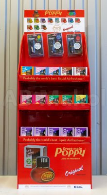 Poppy rack - Three shelves and three hangers. Placement: Floor