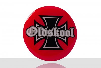 3D Dome Decal - Oldskool Cross