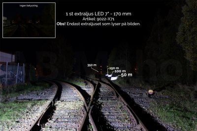 LED Extra Light Elite X71 - 170 mm, 70 W, 11000 lm, 9-32 V