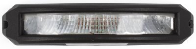 Robust LED flash light with high intensity and powerful housing in black painted aluminum.