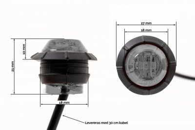 Dimensions for spotlights in different colors for recessing