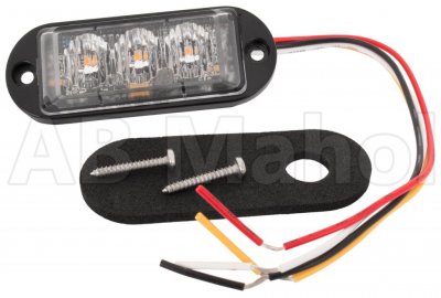 Slim flashing light 3xLED ECE R65 - 12-24 V