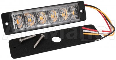 Slim flashing light 6xLED ECE R65 - 12-24 V