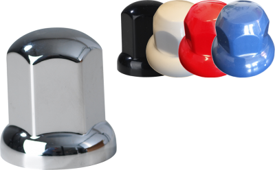Nut cover in chrome/black/white/red/blue plastic 32/33 mm